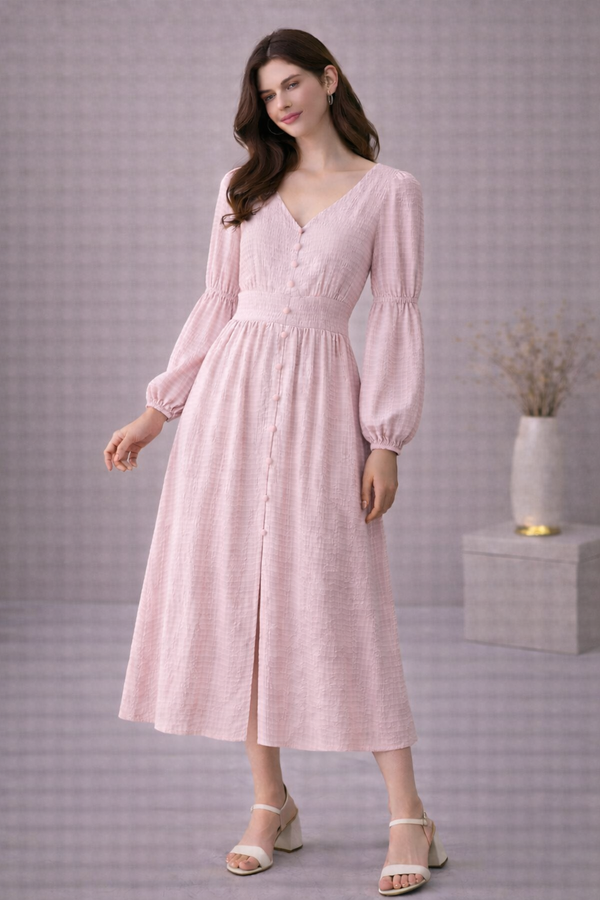 Ethereal Textured Midi Dress