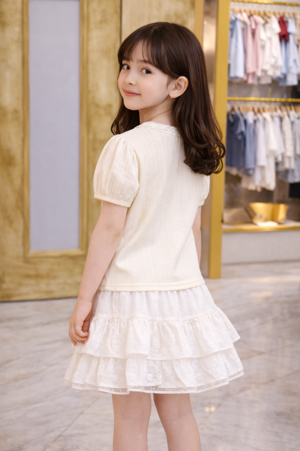 Little Lace Charm Top & Skirt Set