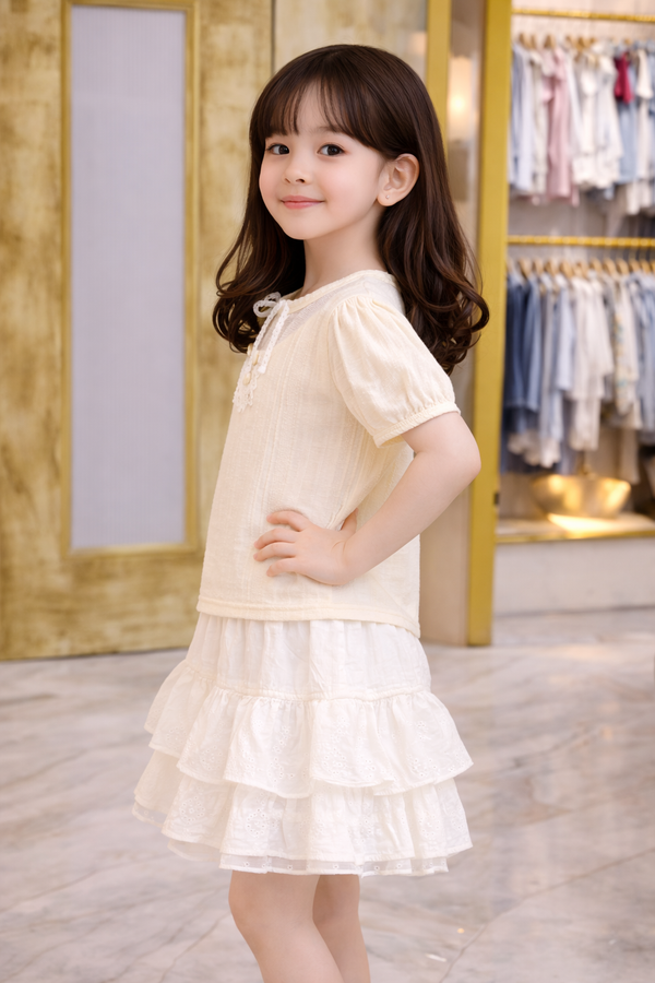 Little Lace Charm Top & Skirt Set