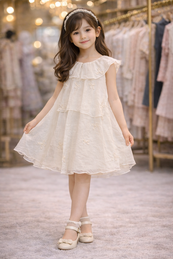 Little Bow Tiered Frock