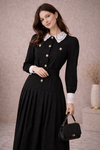 Heritage Lace Collar Midi Dress