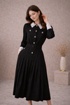 Heritage Lace Collar Midi Dress