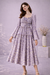 Lavender Bloom Smocked Midi Dress