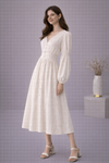 Ethereal Textured Midi Dress