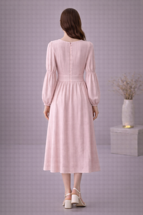 Ethereal Textured Midi Dress