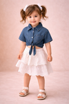 Little Daisy Denim Lace Set