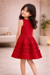 Little Ruby Ruffle Frock